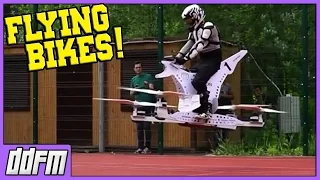 All About the Hoversurf Scorpion 3 Hoverbike / Drone Powered Rideable Hoverbike