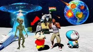 Shinchan and Franklin Going Space For Save Chandrayaan 3 Indian Mission in GTA 5