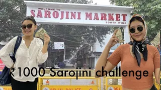 Buying clothes under ₹1000 in Sarojini challenge with my roommate 🎀 #sarojininagar #ladakhivlogger