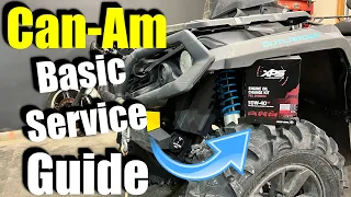 Can-Am Outlander 1000 Oil Change And Basic Service / Step-By-Step Guide