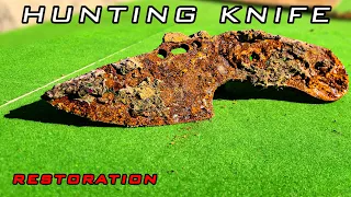 Restoration of an Old Rusty Hunting Knife! The most Beautiful Resin Handle