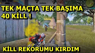 40 KİLL TEK BAŞIMA TEK MAÇTA ! HARİTANIN ALTINI ÜSTÜNE GETİRDİM SOLO VS SQUAD PUBG MOBİLE