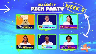 NFL Slimetime Week 9 Celebrity Game Picks on Nickelodeon