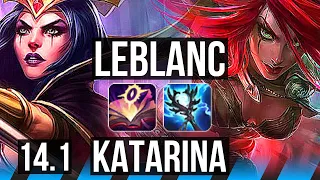 LEBLANC vs KATARINA (MID) | 14/1/6, Legendary, 6 solo kills | BR Challenger | 14.1