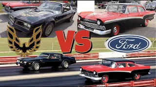 1977 Trans Am vs SUPERCHARGED 1957 Ford 300 - PURE STOCK DRAG RACE