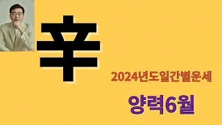 2024년 양력 6월신금일간월운세