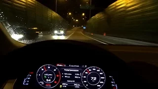 2015 2016 Audi Q7 3.0 TDI (272hp) Quattro Test Drive Fuel Consumption Night Driving Cruising part 2