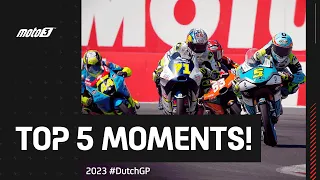 Top 5 Moto3™ Moments! | 2023 #DutchGP