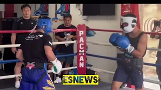 Manny Pacquiao epic sparring in camp for Dec 10 fight