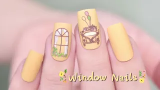 Garden Window Nails | Spring Vibes |  Nail Stamping Tutorial | Easy DIY Nail Design | KADS