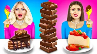 Шоколад vs Настоящая Еда Челлендж | Безумная Битва Настоящей Еды vs Ненастоящей от RATATA COOL