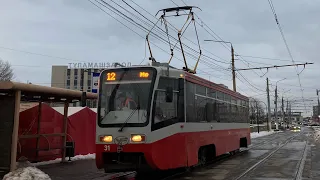 Зимний тульский трамвай