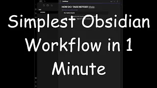Simplest Obsidian Workflow (1 MINUTE) #shorts