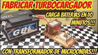 Fabricar cargador de baterías con transformador de microondas.