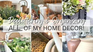 *BEFORE + AFTER* Decluttering & Organizing ALL Of My Home Decor + Thrift Haul!