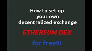 Create your own DEX for free