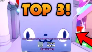 Top 3 YouTubers Hatching TITANIC HUBERT! 🐈‍⬛😱 | Pet Simulator X Roblox