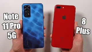 Redmi Note 11 Pro 5G vs iPhone 8 Plus 🔥 Speed Test