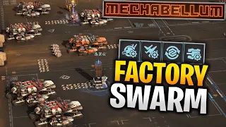 WAR FACTORY SPAM with MAX UPGRADES! - Unstoppable Swarm Strategy - Mechabellum Guide