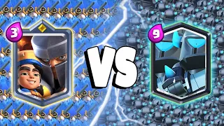 LITTLE PRINCE Vs 2 MINI PEKKA - Clash Royale Battle