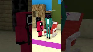 When Enderman Plays Squid Game Red Light Green Light | Monster School Minecraft Animation #shorts