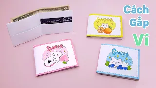 [Quyensachnho] Hướng dẫn gấp Ví tiền chỉ với 1 tờ A4 / How to make a paper wallet cute