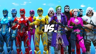 Team Joker & Harley Quinn VS Team Power Rangers (2017)