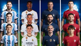 Argentina 🆚 Real Madrid 🆚 France 🆚 Portugal 🔥 (Ronaldo, Messi, Mbappe, Benzema,Vinicius) 🔥🔥