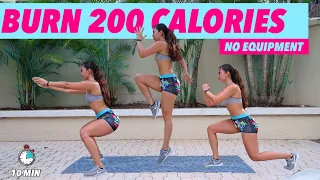 BURN 200 CALORIES with this 10 MIN INTENSE HIIT WORKOUT - Full Body Fat Burn, No Equipment,