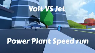 Volt Bike VS Jet Power Plant Speed Run in Roblox Jailbreak