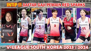 INTIP !! Daftar Gaji Para Pemain Volly Red Sparks Jung Kwan Jang V-LEAGUE 2023/2024 #redsparks