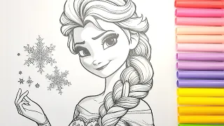 Disney Frozen Elsa, Anna,Olaf Coloring Book Pages#arrtx30a#arrtxmetallicmarkers #arrtxacrylicmarkers