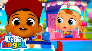 Toy Car Race | Little Angel | Kids Songs + Nursery Rhymes | Moonbug Celebrating Diversity