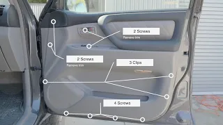 Easily Remove the DOOR PANEL on 100 Series Toyota Land Cruiser