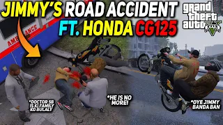 Jimmy & Franklin Road Accident | ft. Honda CG125 | GTA 5 Real Life Mods | AR Gaming World