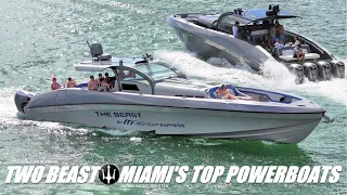 The Beast is Back - Two Monster Midnight Express 60' -  Regulars in Haulover Inlet - New Location