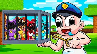 ¡Atrapando a los Smiling Critters en una PRISION por 24 Horas! 😱📦 BEBÉ NOOB y los Bebecitos