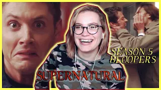 Supernatural Season 5 Gag Reel (Bloopers) REACTION!