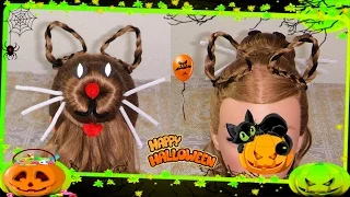 Braided Cat Ears | Halloween Hairstyles | DIY Halloween Costume Ideas | Cat  Hairstyle Tutorial