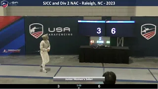 SJCC and Div 2 NAC - Junior Women's Saber Final  - Raleigh, NC  - 2023