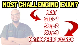 Exams to Become a Surgeon: Which One Was the Hardest: MCAT, USMLE Step 1,2,3, or Orthopedic Boards?