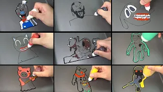 Scary Pancake Art - Siren Head, Trevor Henderson Creatures, Granny, Cartoon Cat, Piggy, Ice Screem