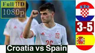 Croatia Vs Spain (3-5) HD goals and highlights || EURO CUP 2020 || HIGHLIGHTS || 1080p