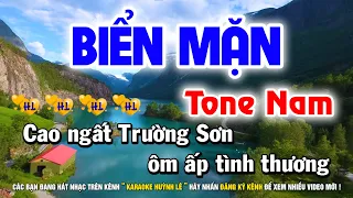 Karaoke BIỂN MẶN - Nhạc Sống Tone Nam ( Bm ) Karaoke Huỳnh Lê