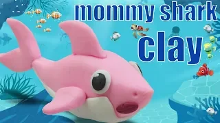 DIY | How to make mommy shark with air dry clay | - Polymer Clay tutorial