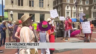 People rally for gun safety in Greenville days after Texas school shooting