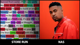 Nas - Store Run [Rhyme Scheme] Highlighted