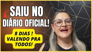 🔴 SAIU NO DIÁRIO OFICIAL ! - 8 DIAS ESTARÁ VALENDO PRA TODOS ! - CONSIGNADO - TAXA - ANIELI EXPLICA