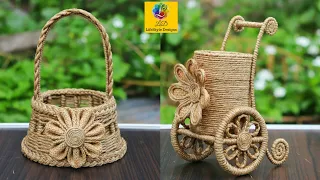 DIY Jute Home Decor/ Jute Craft Ideas/ Home Decoration Design Handmade