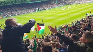 Celebrations Full Time Whistle Celtic 5-0 vs Rangers 29/04/18